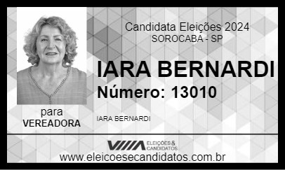 Candidato IARA BERNARDI 2024 - SOROCABA - Eleições