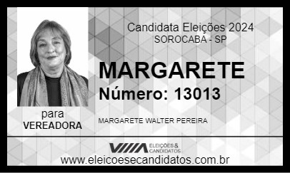 Candidato MARGARETE 2024 - SOROCABA - Eleições