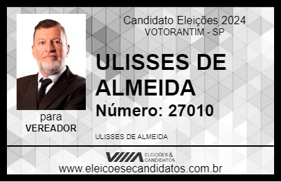 Candidato ULISSES DE ALMEIDA 2024 - VOTORANTIM - Eleições