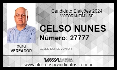 Candidato CELSO NUNES 2024 - VOTORANTIM - Eleições