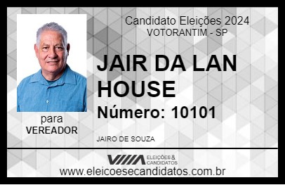 Candidato JAIRO DA LAN HOUSE 2024 - VOTORANTIM - Eleições