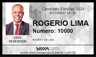 Candidato ROGERIO LIMA 2024 - VOTORANTIM - Eleições