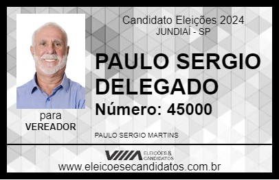 Candidato PAULO SERGIO DELEGADO 2024 - JUNDIAÍ - Eleições