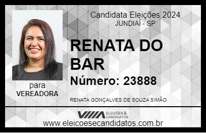 Candidato RENATA DO BAR 2024 - JUNDIAÍ - Eleições