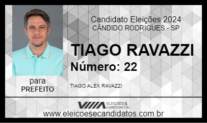 Candidato TIAGO RAVAZZI 2024 - CÂNDIDO RODRIGUES - Eleições