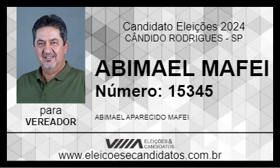 Candidato ABIMAEL MAFEI 2024 - CÂNDIDO RODRIGUES - Eleições