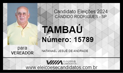 Candidato TAMBAÚ 2024 - CÂNDIDO RODRIGUES - Eleições