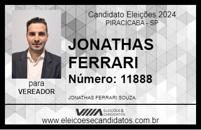 Candidato JONATHAS FERRARI 2024 - PIRACICABA - Eleições