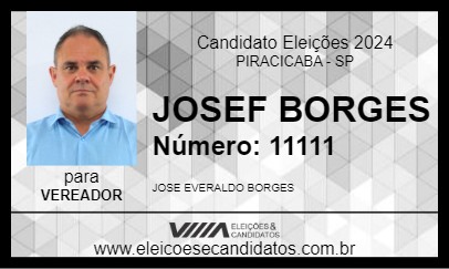 Candidato JOSEF BORGES 2024 - PIRACICABA - Eleições