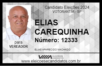 Candidato ELIAS CAREQUINHA 2024 - VOTORANTIM - Eleições