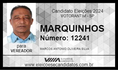 Candidato MARQUINHOS 2024 - VOTORANTIM - Eleições