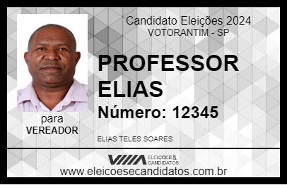 Candidato PROFESSOR ELIAS 2024 - VOTORANTIM - Eleições