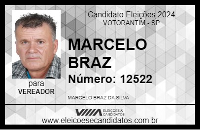 Candidato MARCELO BRAZ 2024 - VOTORANTIM - Eleições