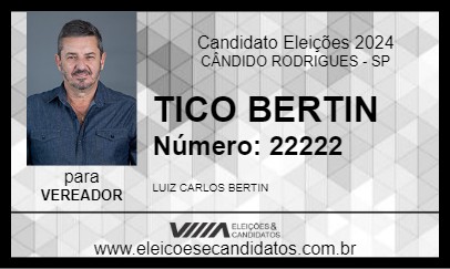 Candidato TICO BERTIN 2024 - CÂNDIDO RODRIGUES - Eleições