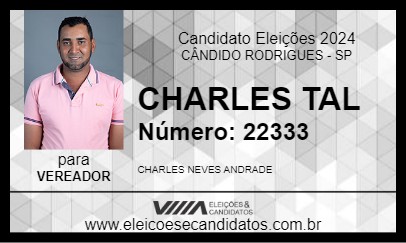 Candidato CHARLES TAL 2024 - CÂNDIDO RODRIGUES - Eleições