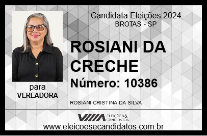 Candidato ROSE DA CRECHE 2024 - BROTAS - Eleições