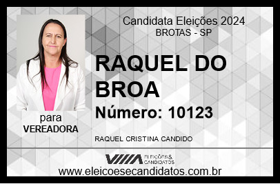 Candidato RAQUEL DA SAÚDE 2024 - BROTAS - Eleições