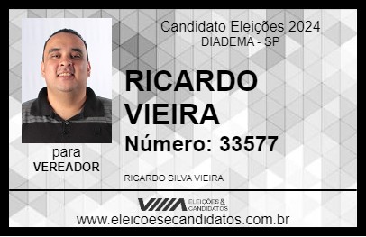 Candidato RICARDO VIEIRA 2024 - DIADEMA - Eleições