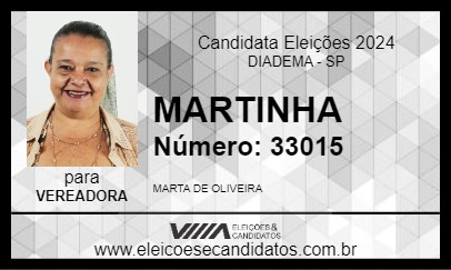 Candidato MARTINHA 2024 - DIADEMA - Eleições