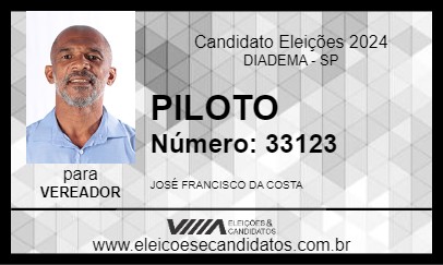 Candidato PILOTO 2024 - DIADEMA - Eleições