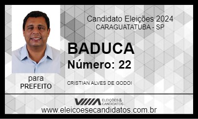 Candidato BADUCA 2024 - CARAGUATATUBA - Eleições