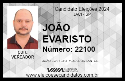 Candidato JOÃO EVARISTO 2024 - JACI - Eleições