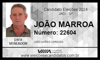 Candidato JOÃO MARROA 2024 - JACI - Eleições