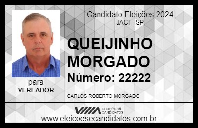 Candidato QUEIJINHO MORGADO 2024 - JACI - Eleições