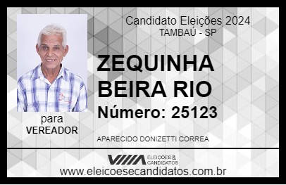 Candidato ZEQUINHA BEIRA RIO 2024 - TAMBAÚ - Eleições