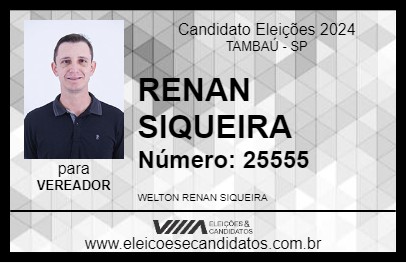 Candidato RENAN SIQUEIRA 2024 - TAMBAÚ - Eleições