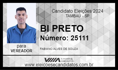 Candidato BI PRETO 2024 - TAMBAÚ - Eleições