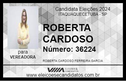 Candidato ROBERTA CARDOSO 2024 - ITAQUAQUECETUBA - Eleições