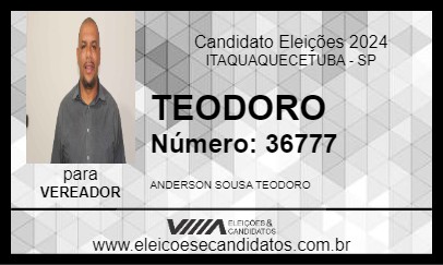 Candidato TEODORO 2024 - ITAQUAQUECETUBA - Eleições