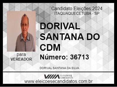 Candidato DORIVAL SANTANA DO CDM 2024 - ITAQUAQUECETUBA - Eleições