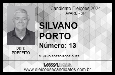 Candidato SILVANO PORTO 2024 - AVARÉ - Eleições