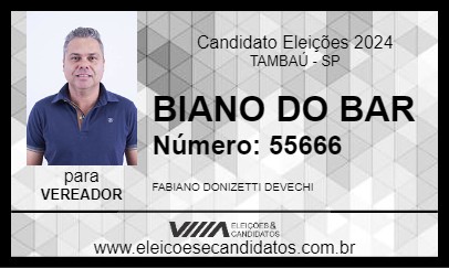 Candidato BIANO DO BAR 2024 - TAMBAÚ - Eleições