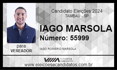 Candidato IAGO MARSOLA 2024 - TAMBAÚ - Eleições