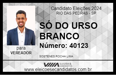 Candidato SÓ DO URSO BRANCO 2024 - RIO DAS PEDRAS - Eleições