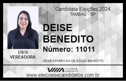 Candidato DEISE BENEDITO 2024 - TAMBAÚ - Eleições