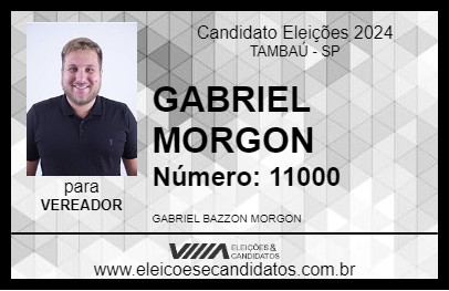 Candidato GABRIEL MORGON 2024 - TAMBAÚ - Eleições