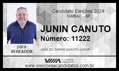 Candidato JUNIN CANUTO 2024 - TAMBAÚ - Eleições