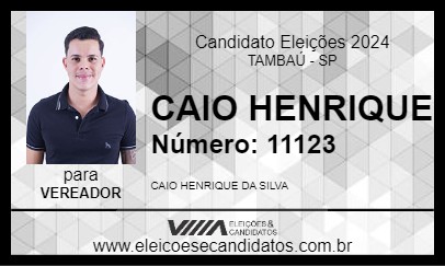 Candidato CAIO HENRIQUE 2024 - TAMBAÚ - Eleições