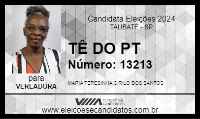 Candidato TÊ DO PT 2024 - TAUBATÉ - Eleições