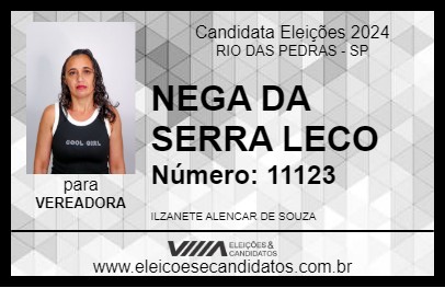 Candidato NEGA DA SERRA LECO 2024 - RIO DAS PEDRAS - Eleições