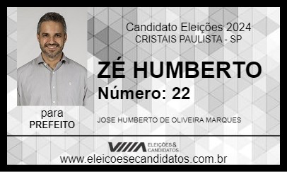 Candidato ZÉ HUMBERTO 2024 - CRISTAIS PAULISTA - Eleições