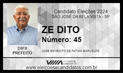 Candidato ZE DITO 2024 - SÃO JOSÉ DA BELA VISTA - Eleições