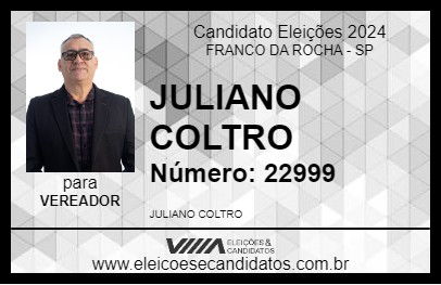 Candidato JULIANO COLTRO 2024 - FRANCO DA ROCHA - Eleições