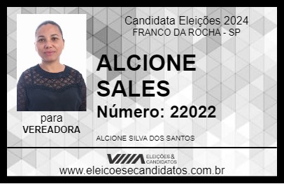 Candidato ALCIONE SALES 2024 - FRANCO DA ROCHA - Eleições