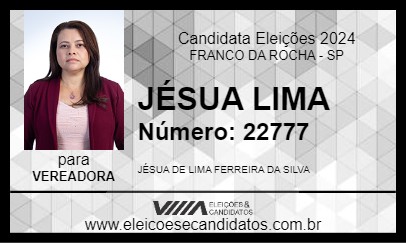 Candidato JÉSUA LIMA 2024 - FRANCO DA ROCHA - Eleições