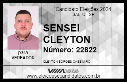 Candidato SENSEI CLEYTON 2024 - SALTO - Eleições